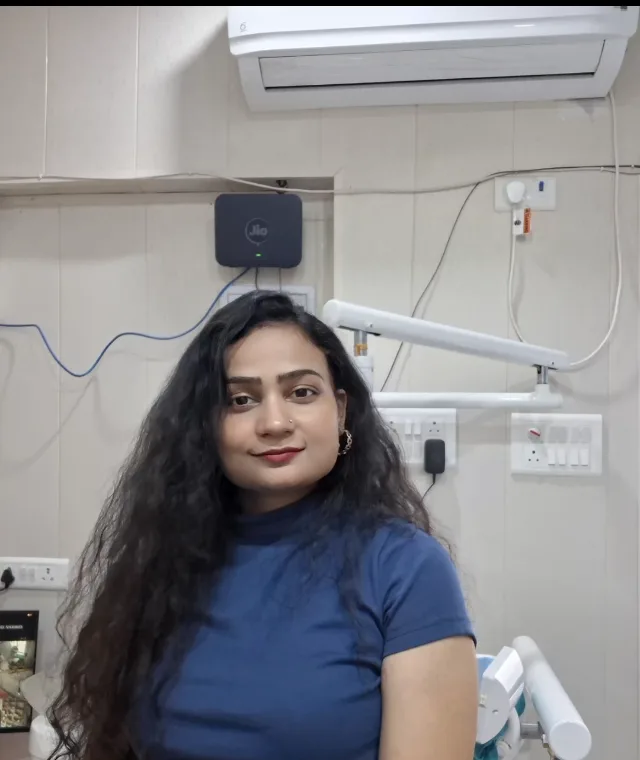 Dr. Pallavi in the dental treatment room at the clinic