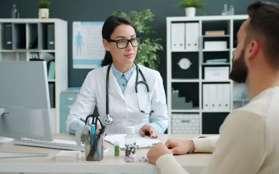 Doctor in a skincare consultation